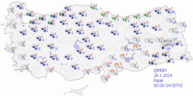 Soğuk ve kar yağışı geliyor